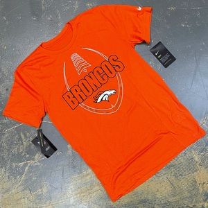 Nike Denver Broncos NFL Shirt N922-89N Small Football Russell Wilson Dri-Fit